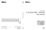 COOLPIX by Nikon COOLPIXS6100SLV Camcorder User Manual