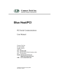 Connect Tech Blue Heat/PCI PCI Serial Communications Network Card User Manual