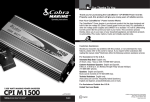 Cobra Electronics CPI M1500 Power Supply User Manual