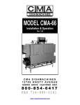 CMA Dishmachines CMA-66 Dishwasher User Manual