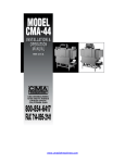 CMA Dishmachines CMA-44 Dishwasher User Manual