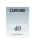 Clifford Concept 40 Automobile Alarm User Manual