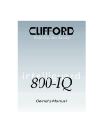 Clifford 800-IQ Automobile Alarm User Manual