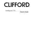 Clifford 770 Automobile Alarm User Manual