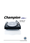 Clearaudio Champion Turntable User Manual
