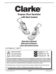 Clarke Propane Floor Burnisher Sander User Manual