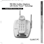 Clarity W425 Cordless Telephone User Manual