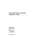 Cisco Systems 805 Network Router User Manual