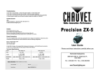 Chauvet ZX-5 Indoor Furnishings User Manual