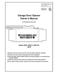 Chamberlain 6200-2 Garage Door Opener User Manual