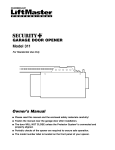 Chamberlain 311 Garage Door Opener User Manual