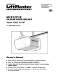 Chamberlain 2585C 3/4 HP Garage Door Opener User Manual