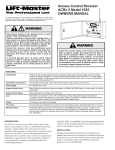 Chamberlain 1025 Garage Door Opener User Manual