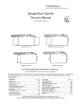 Chamberlain 1000 Garage Door Opener User Manual