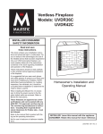 CFM Corporation UVDR36C Indoor Fireplace User Manual