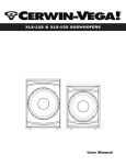 Cerwin-Vega XLS-12S Speaker User Manual