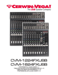 Cerwin-Vega CVM-1224FXUSB Music Mixer User Manual