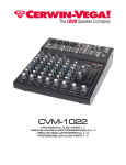 Cerwin-Vega CVM-1022 Music Mixer User Manual