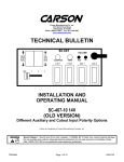 Carson SC-407-10 Stereo Amplifier User Manual