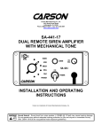 Carson SA-441-17 Stereo Amplifier User Manual