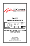 Carson Optical SA-500 Stereo Amplifier User Manual