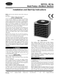 Carrier 38YCX Heat Pump User Manual