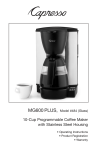 Capresso 484 Coffeemaker User Manual