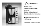 Capresso 455 Coffeemaker User Manual