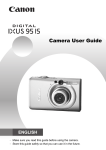 Canon IXUS 95 IS Digital Camera User Manual