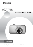 Canon IXUS11015 Digital Camera User Manual