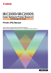 Canon IR C2100 Printer User Manual