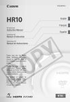 Canon HR10 Camcorder User Manual