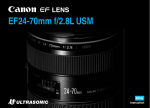 Canon EF24-70mm f/2.8L USM Camera Lens User Manual