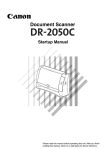 Canon DR-2050C Scanner User Manual