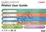 Canon CP750 Printer User Manual