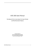 Canon AXIS 1650 Network Card User Manual