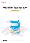 Canon 800 Scanner User Manual