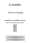 Cannon C50GCIS Cooktop User Manual