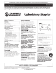 Campbell Hausfeld CHN10610 Staple Gun User Manual