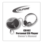 Califone CD102 CD Player User Manual