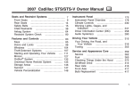 Cadillac 2007 CTS Automobile User Manual