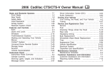 Cadillac 2006 CTS Automobile User Manual