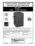 Burnham PVG Boiler User Manual