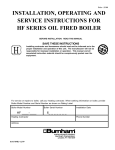 Burnham HF SERIES Boiler User Manual