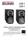 Bunn LCA-1 Coffeemaker User Manual