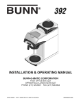 Bunn 392 Coffeemaker User Manual