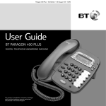 BT 400 Plus Telephone User Manual