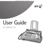 BT 30 Telephone User Manual