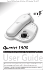 BT 1500 Cordless Telephone User Manual