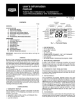 Bryant P Thermostat User Manual